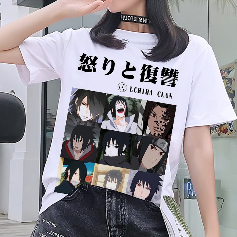 Camiseta T-Shirt Shisui Uchiha Anime Narut'o Mangá Algodão - Branco