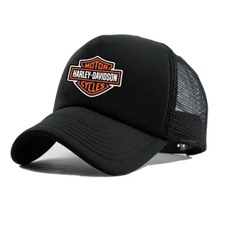 Boné Trucker Aba Curva Telinha Harley Davidson