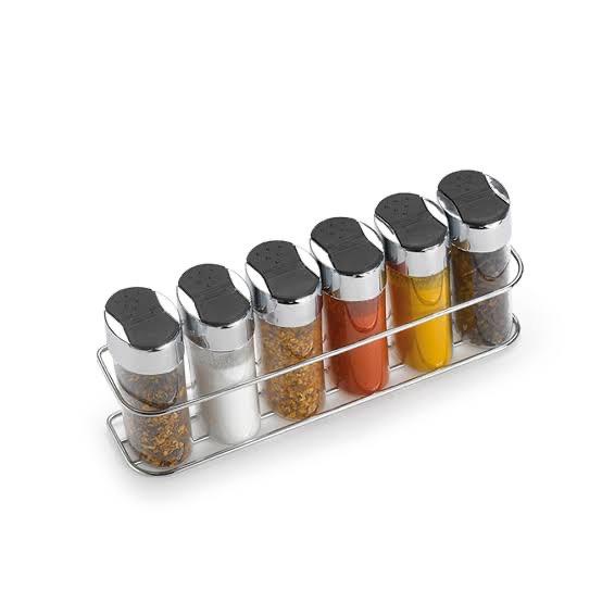 Kit 6 Potes Porta Tempero em Inox de Parede Luxo | Shopee Brasil