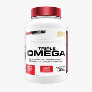 Ômega-3 Triple Omega 120 Cápsulas - Auxilia na Redução de Riscos de Doenças Cardiovasculares - Bodybuilders