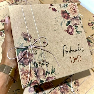 Caixinha Personalizada para Padrinhos Casamento MDF Lembrancinha Tamanhos Variados