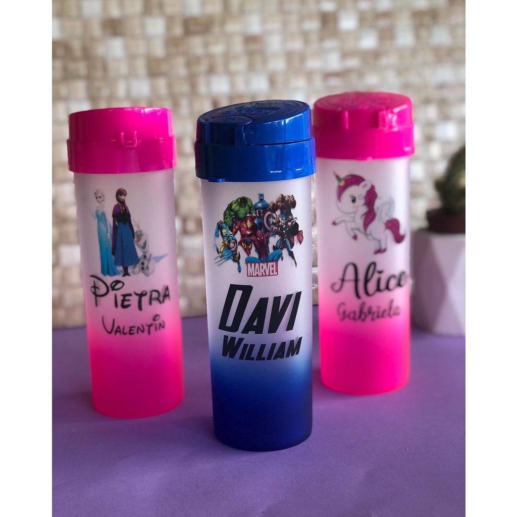 KIT 10 GARRAFINHAS DE AGUA AQUA BIO PERSONALIZADAS COM NOME OU FRASE E ...