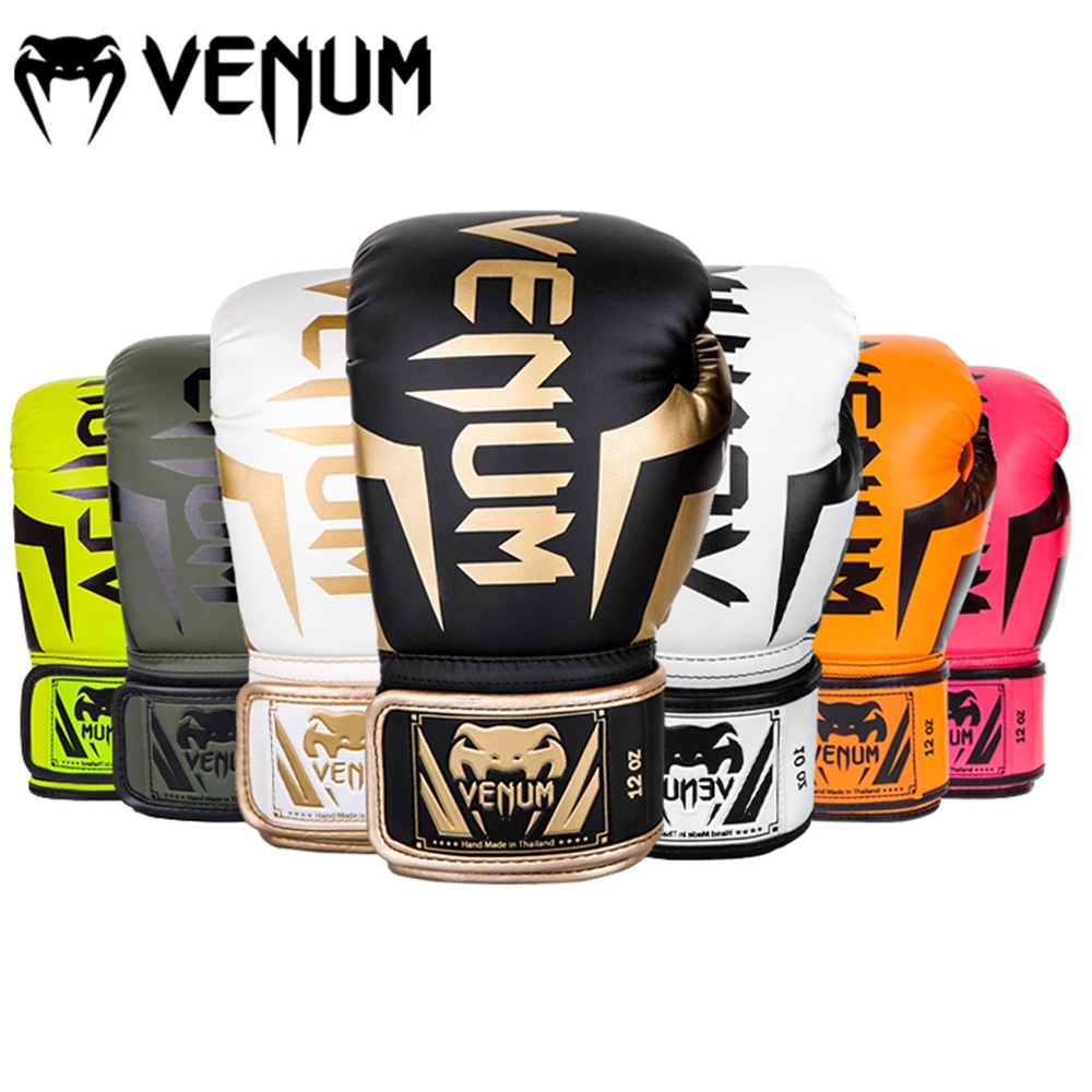 Kit Boxe Muay Thai Venum Luvas + 2m Bandagem + Bucal New Impact