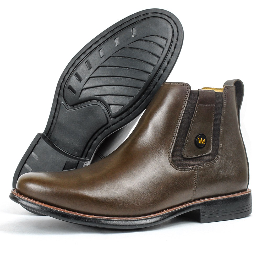 Botina Chelsea Rodeio E Vaquejada Em Couro Forrada top | Shopee Brasil