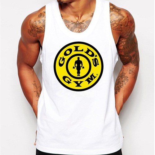 Camiseta Regata Academia Gold s Gym Arnold Masculina Fitness