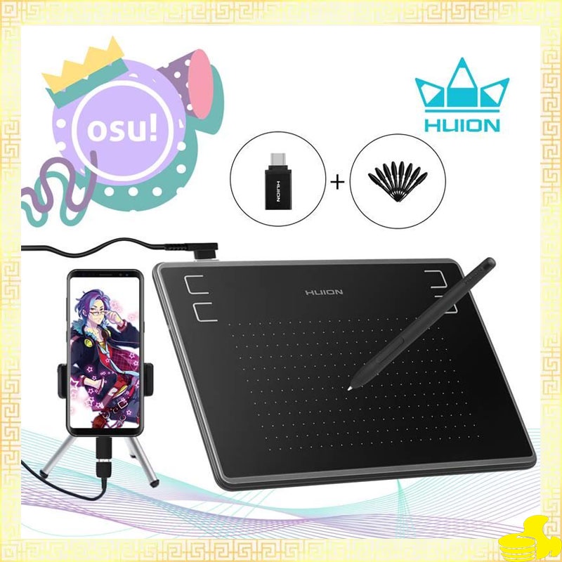 Mesa Digitalizadora, Huion, H430P, Tablets de Design Gráfico, Black