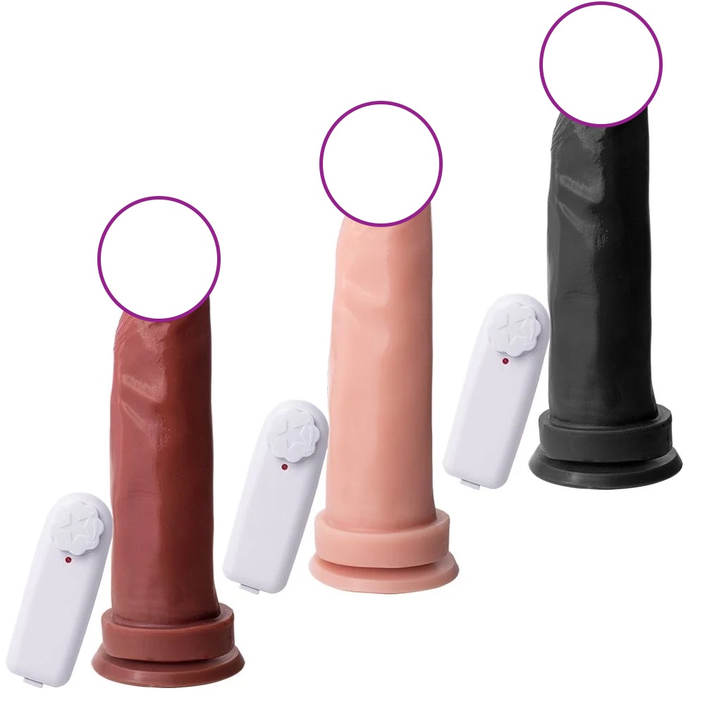 Pênis Com Vibrador E Ventosa 22 X 5,3 cm Grande e Grosso Consolo