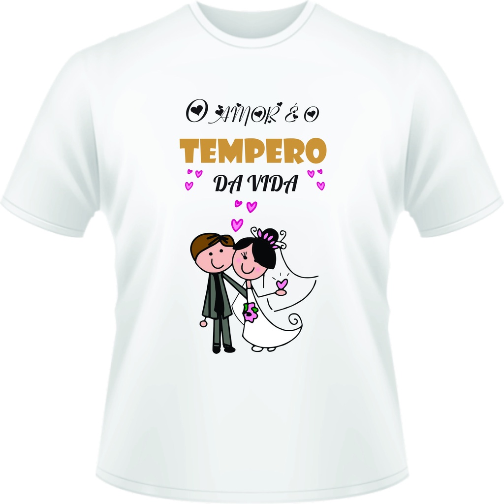 Camiseta Personalizada Noivos - Casamento | Shopee Brasil