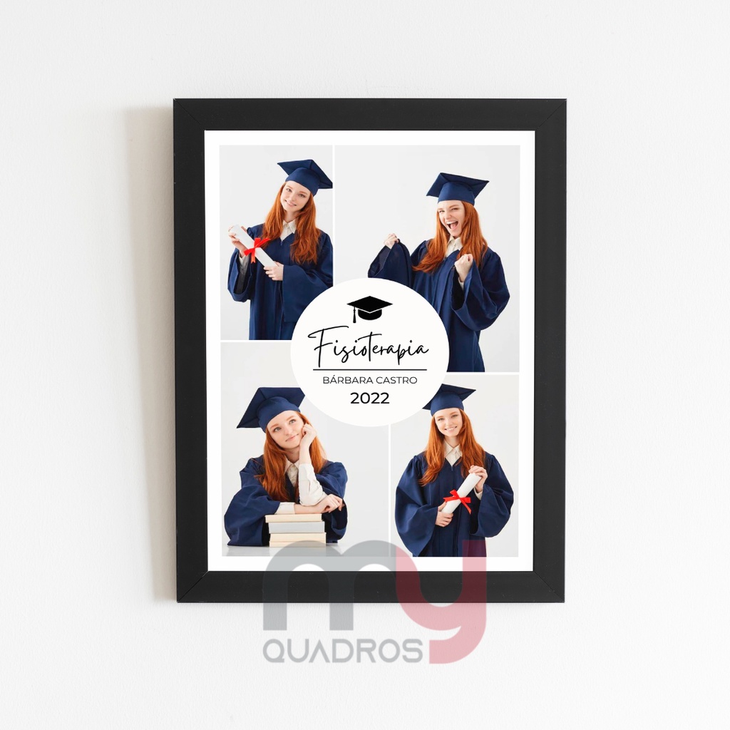 Quadro Formatura com Moldura Personalizado com foto