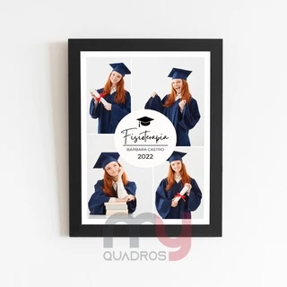 Quadro Formatura com Moldura Personalizado com foto