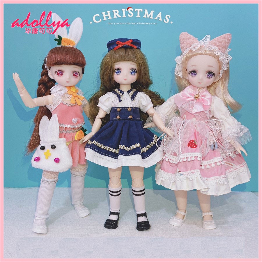 Adollya 1/6 BJD Bonecas 21 Articulações Móveis 30 Centímetros Com Roupas 12  Polegada Boneca Anime Olhos Conjunto Completo Kawaii Brinquedos Para As