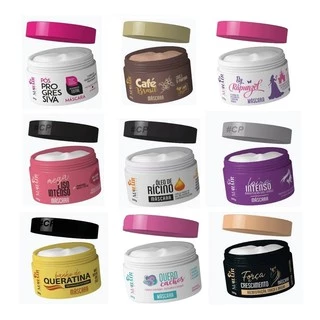Kit 12 Mascaras Hidratação Capilar MAHAIR 300g Escolha