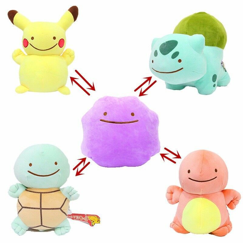 Pokemon Pikachu Cushion Plush Kids Toy Pokemon Detective Pikachu Bulbasaur Ditto Metamon Cushion Plush Kids Toy Gifts