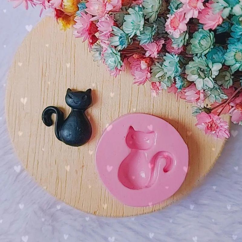 Molde de Silicone Kawaii Gato