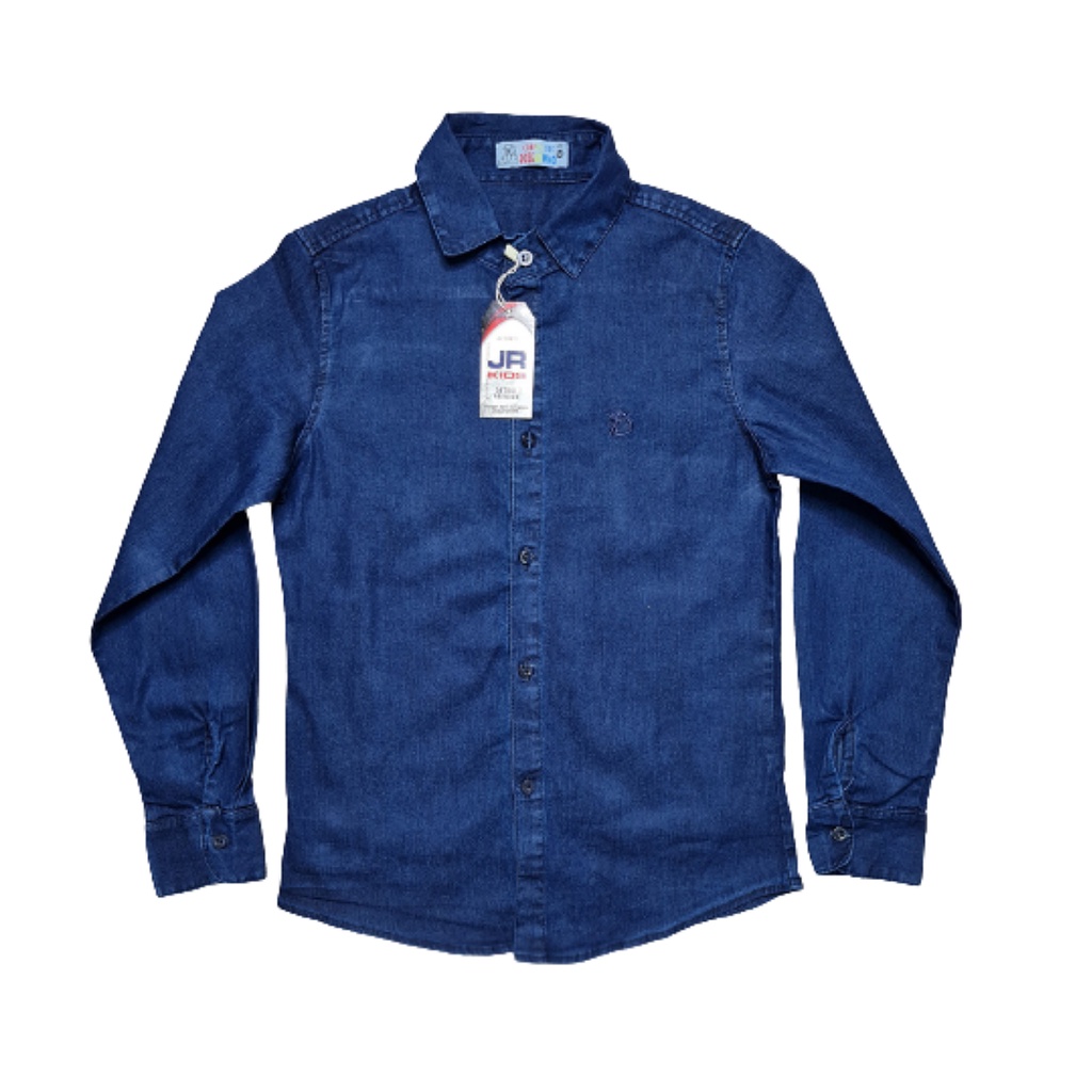 Camisa jeans masculina store juvenil