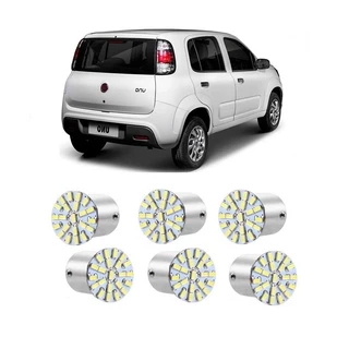 Kit 6 Lampadas LED Lanterna Traseira Uno Vivace 2010 2011 2012 2013 2014 2015 2016 2017