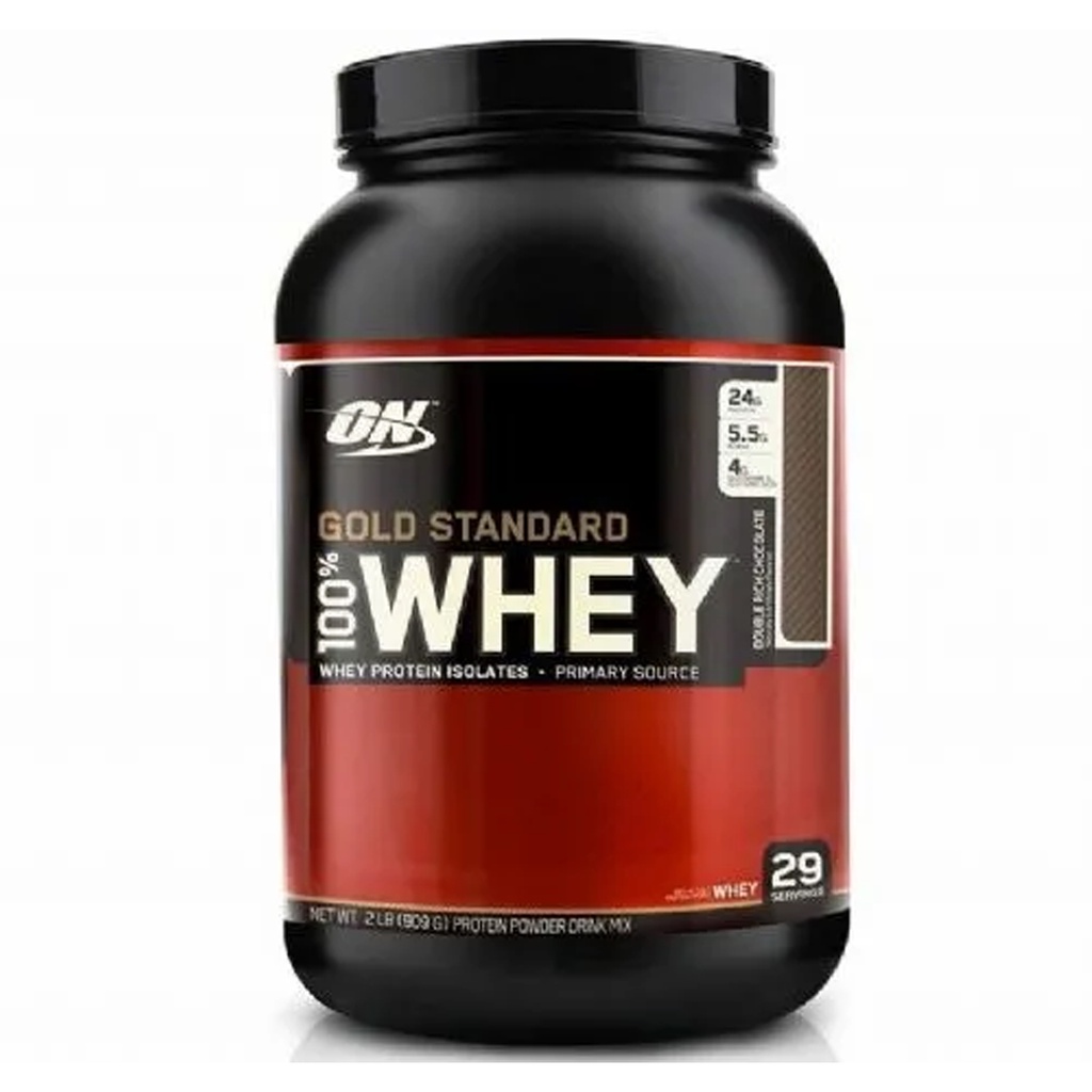 Whey Protein 100% Gold Standard – 909g Double Rich Chocolate – Optimum Nutrition
