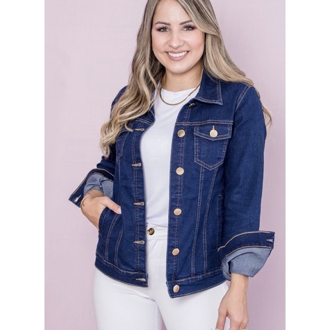 Jaqueta Jeans Petite Syrah 1 Feminina Awe Jeans Shopee Brasil