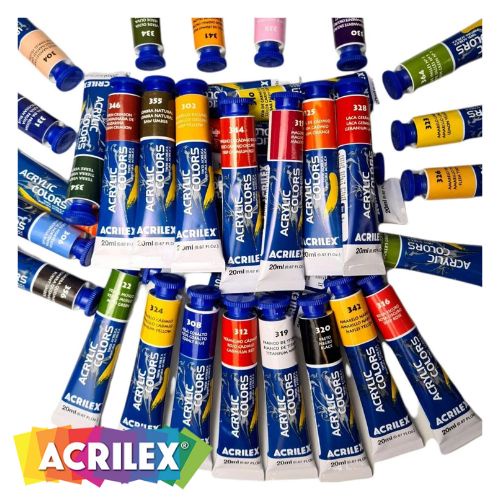 Tinta Acrílica Acrylic Colors Kit Com 24 Cores 20ml Acrilex Para Tela - Escolha Suas Cores