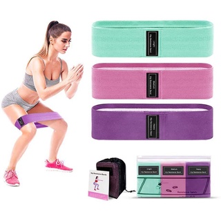 Kit 3 Faixas Elásticas De Exercício para Treinos Hip Resistence Bands