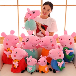 Desenho Animado Peppa Pig Family Doll Piggy George Mamãe E Papai Coisas  Plushie Toy Dolls Aniversário Para Menina - Escorrega o Preço