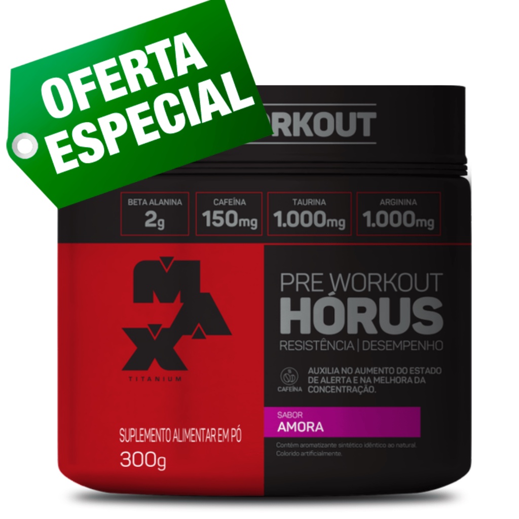 Pré treino Hórus 300g - Max Titanium - PROMOÇÃO