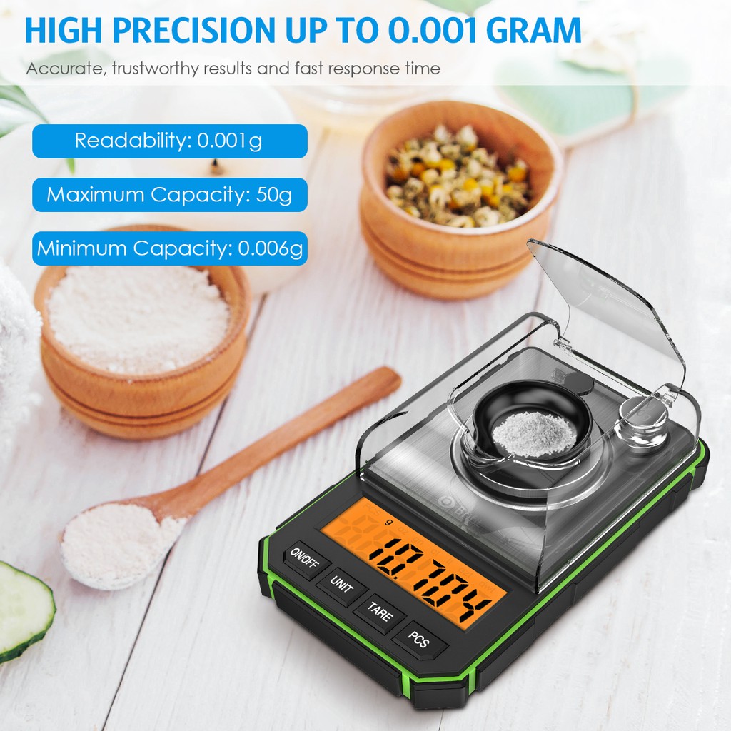 Brifit Mini Balança Digital Portátil Miligram Precise Graduação 0.001g - 50g