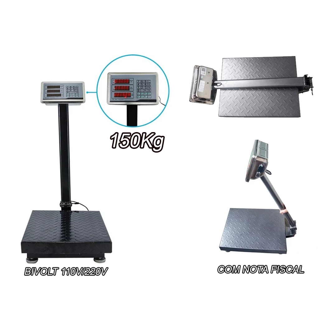 Balança De Plataforma 40x30 Pesa Até 150Kg Bateria | Shopee Brasil