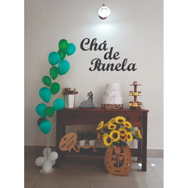 Decora o Mesa Do Bolo Painel Mdf Ch De Panela Bar Noivado