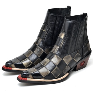 Bota Masculina Texana Country Couro Legitimo Bico Fino