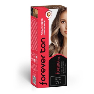 Tinta de Cabelo Forever Ton 7.0 Louro Médio