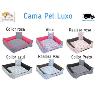 Cama Pet 75 x 75 Luxo Impermeável para cães e gatos porte grande de alta durabilidade Super
