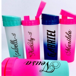 Garrafa Acqua eco/squeeze acrílica Degradê PERSONALIZADA (1 unidade)