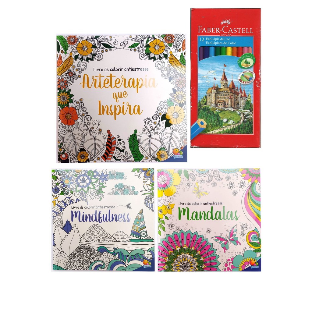 Livro de Colorir para Adultos: Uma variedade de flores, mandalas