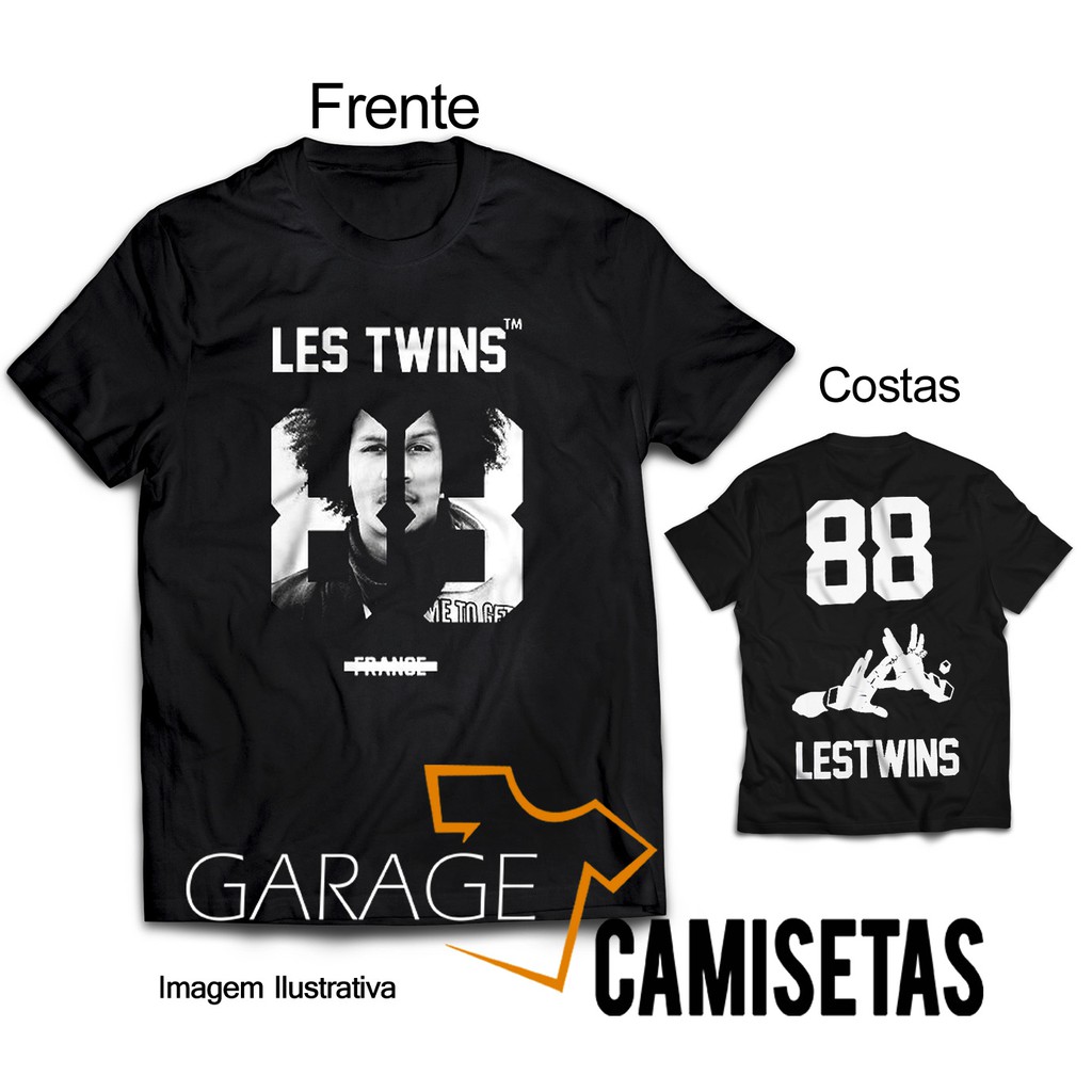 Camiseta Les Twins 88 Laurent e Larry Bourgeois 100 Algod o