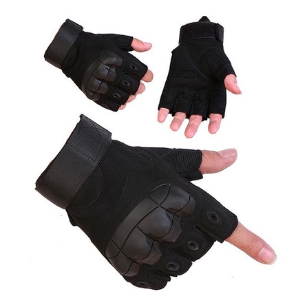 Luvas Tatica Militar Airsoft Paintball Meio Dedo Microfibra