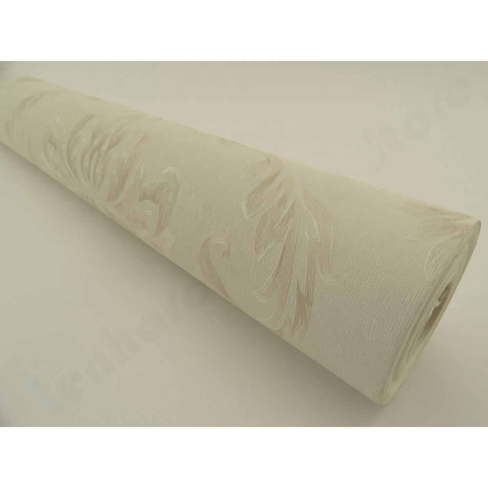 Papel De Parede - Creme Com Desenho Xadrez - Rolo 10m X 53cm -  Lms-ppd-a5043