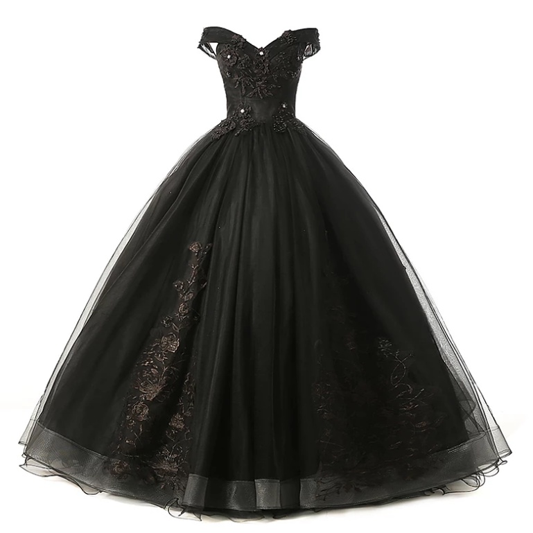 Vestido de debutante 2024 preto com dourado