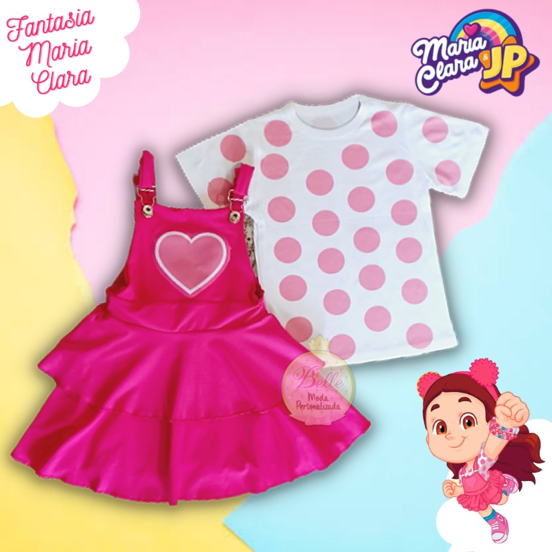 Fantasia Maria Clara e JP Tam. 1 a 6 anos #002 | Shopee Brasil
