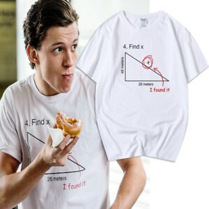 Camiseta Masculina ator Tom Holland formula matematica