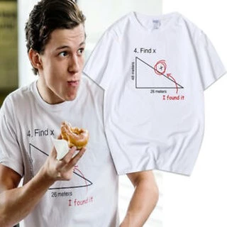 Camiseta Masculina ator Tom Holland formula matematica