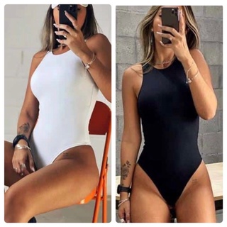 kit 2 body bori feminino collant sexy cavado suplex camiseta liso