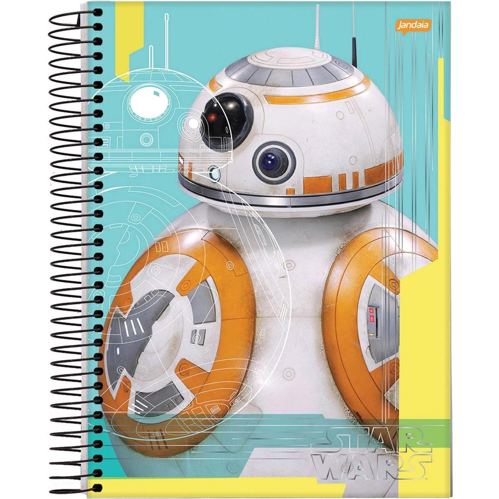 Caderno Star Wars - Personagens - 1 Matéria - Jandaia - Caderno