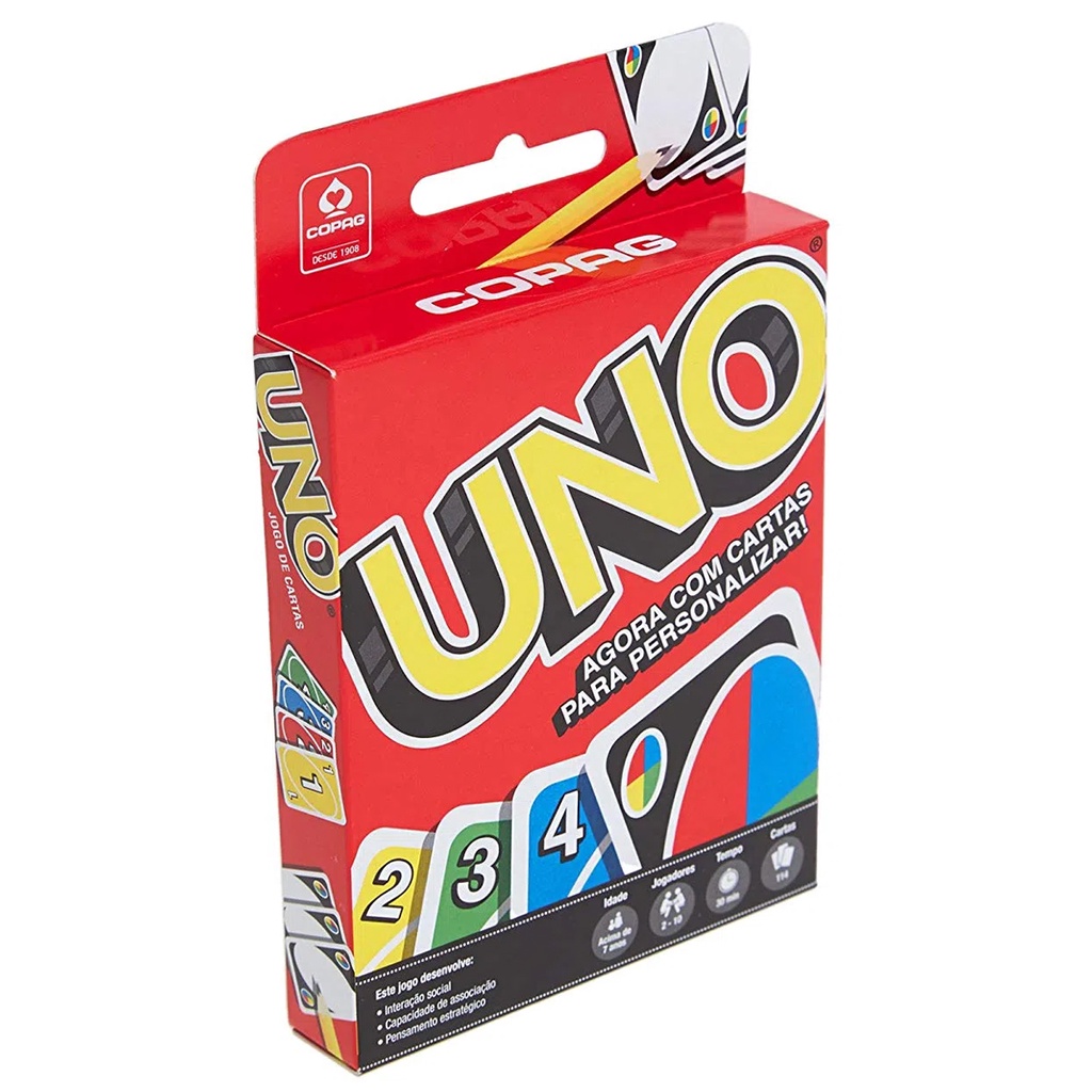 Jogo De Cartas Uno 114 Cartas Copag Mattel Original Com Nf