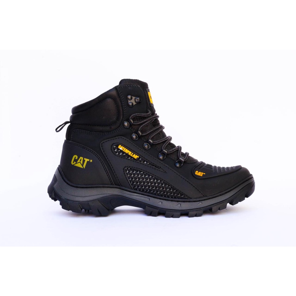 Bota Caterpillar Masculino Motociclista Preta/Semi Impermeável