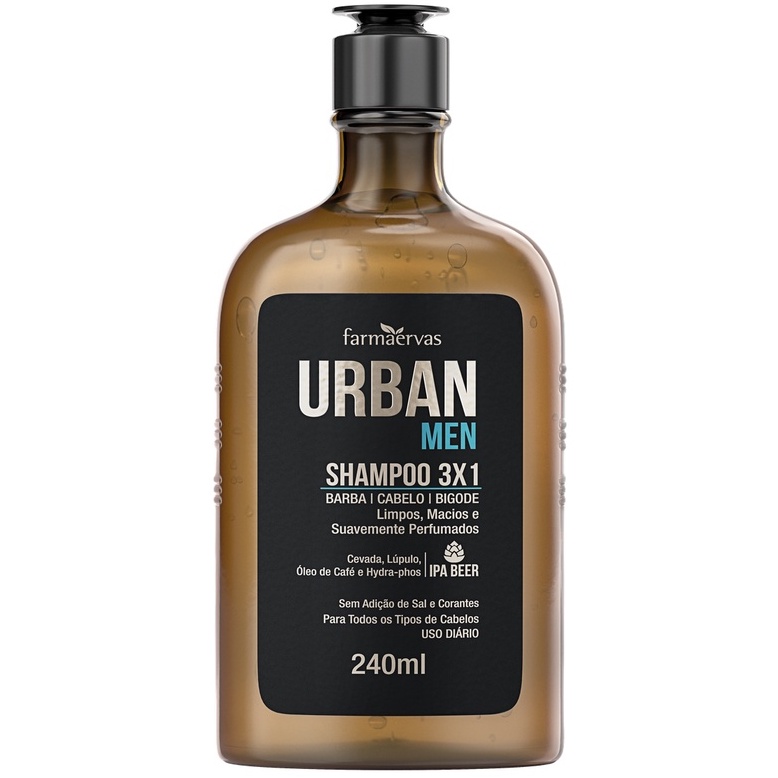 Shampoo 3X1 Urban Men Ipa 240 Ml