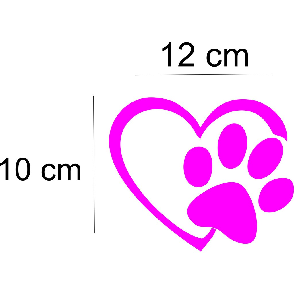 Kit 02 Adesivos Pata De Cachorro 12 Cm X 10cm Várias Cores | Shopee Brasil