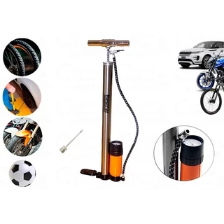 Bomba De Ar Manual Com Manômetro 80 Psi Para Bola Pneus Moto Bicicleta Carro Bestfer em Oferta na Shopee