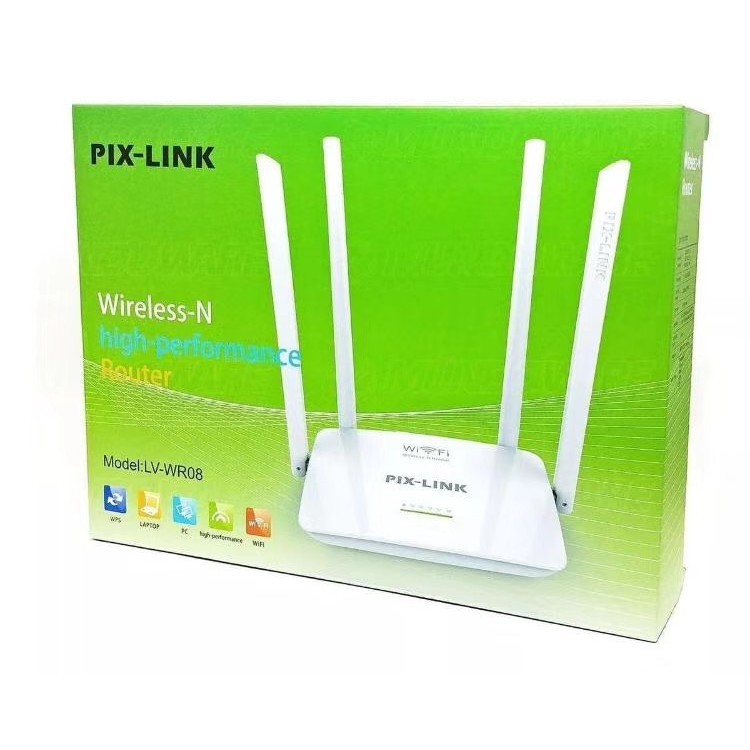 Roteador Sem Fio 4 Antenas Externas Rede Wireless 300Mbps Wi-FI AP ...