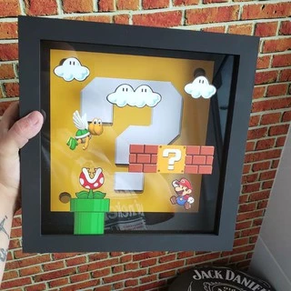 Cofre Quadro Super Mario Bros 25x25 Nintendo Geek Decoração Friends